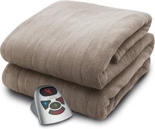 Biddeford Queen Taupe Heated Blanket