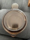Vintage Corning Vision Pyrex V-240 B Amber Glass Bowl w/ Lid