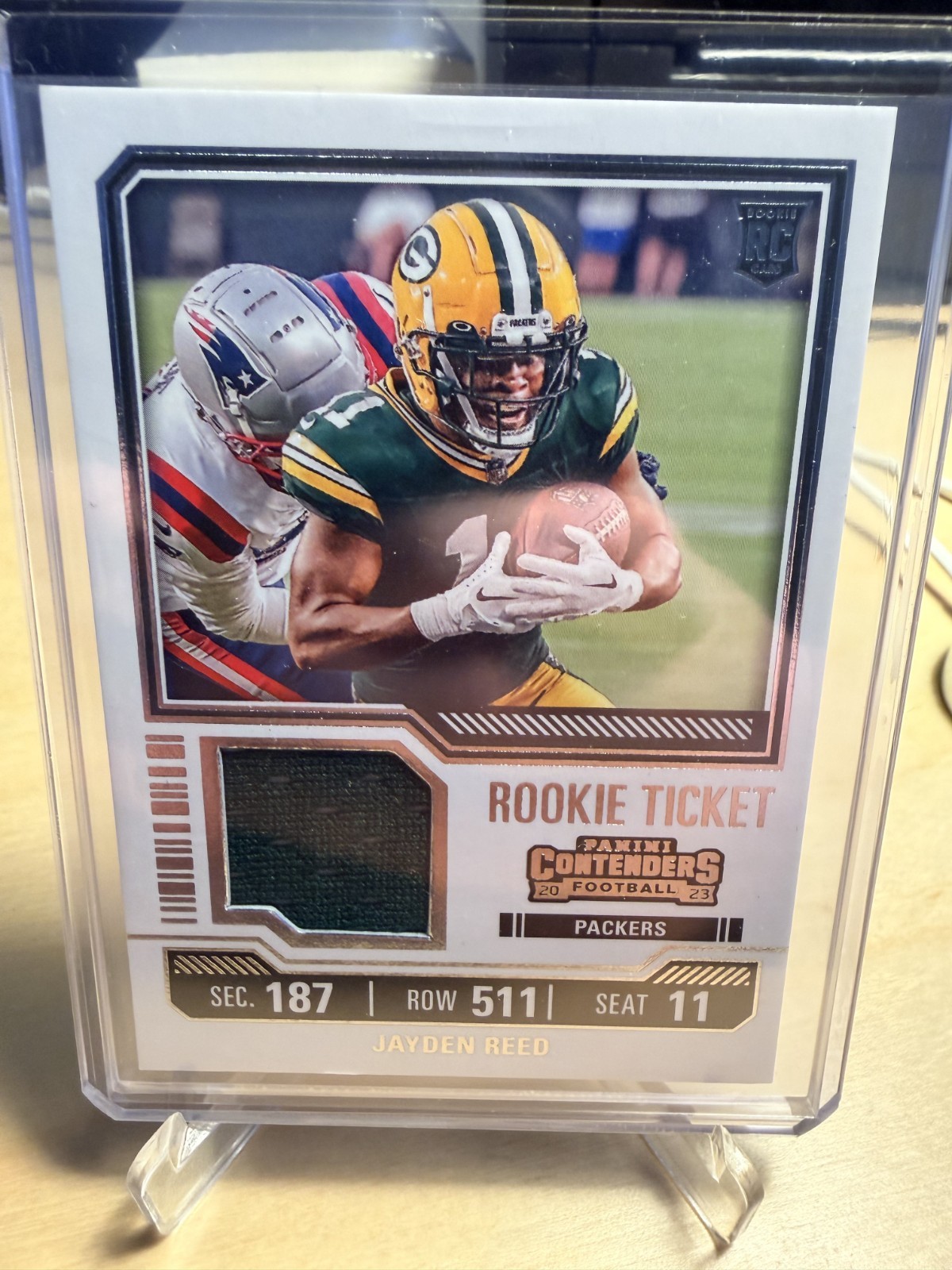 2023 Contenders Jayden Reed Rookie Ticket Jersey RC #TS18 Packers