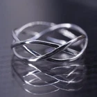 size 9, vintage Mexican sterling silver 925 handmade wavy ring band