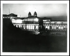 1890s SAN FRANCISCO SUTRO BATHS&CLIFF HOUSE ILLUMINATED @ NIGHT~8x10 PRINT PHOTO