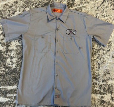 Dickies Work Shirt Button Down Gray Automotive History Preservation Society Larg