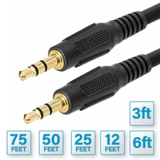 Audio 3.5mm Cable Male to Male Stereo Speaker iPad Car iphone AUX HeadPhone LOT