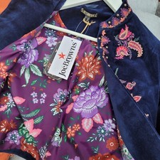 Womens Joe Browns Boutique Navy Jacket Uk 8 Embroidered Details Beautiful