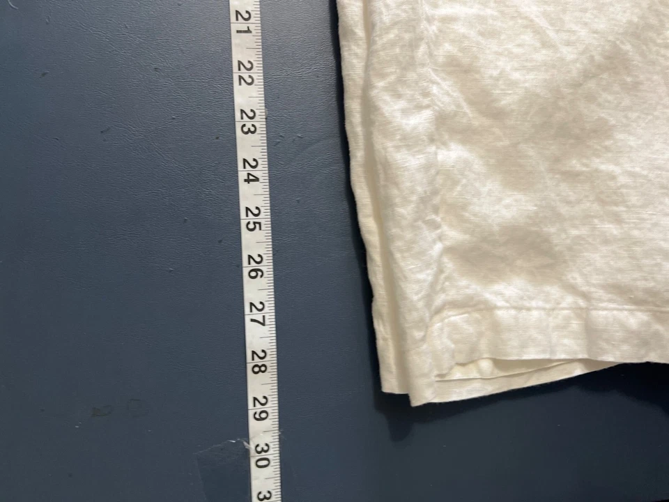 Pantalones de lino con cordón XL lino con cordón playero costero Lagom Boho Lagenlook Foto 4 de 4