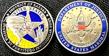 US Marshals Service SecondGEN DofK 3D Twister FTF LTN-S version challenge coin