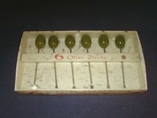 6 NORPRO Stainless Steel Olive PICKS- NIB