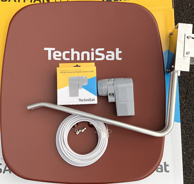 TechniSat Satanlage 65plus rot mit  TechniSat Quad-LNB (4Teilnehmer)  Neu  
