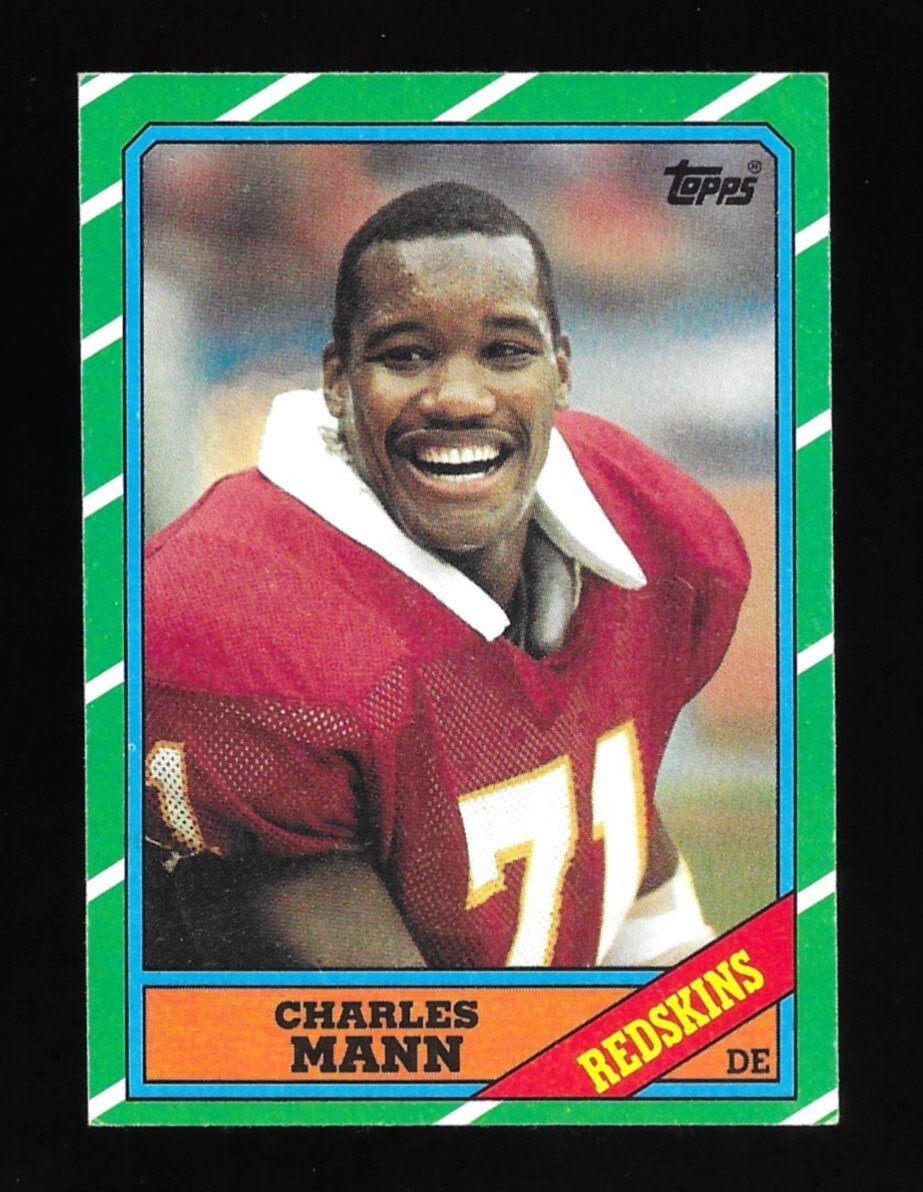 1986 Topps #181 Charles Mann Rookie Football card Washington Redskins!