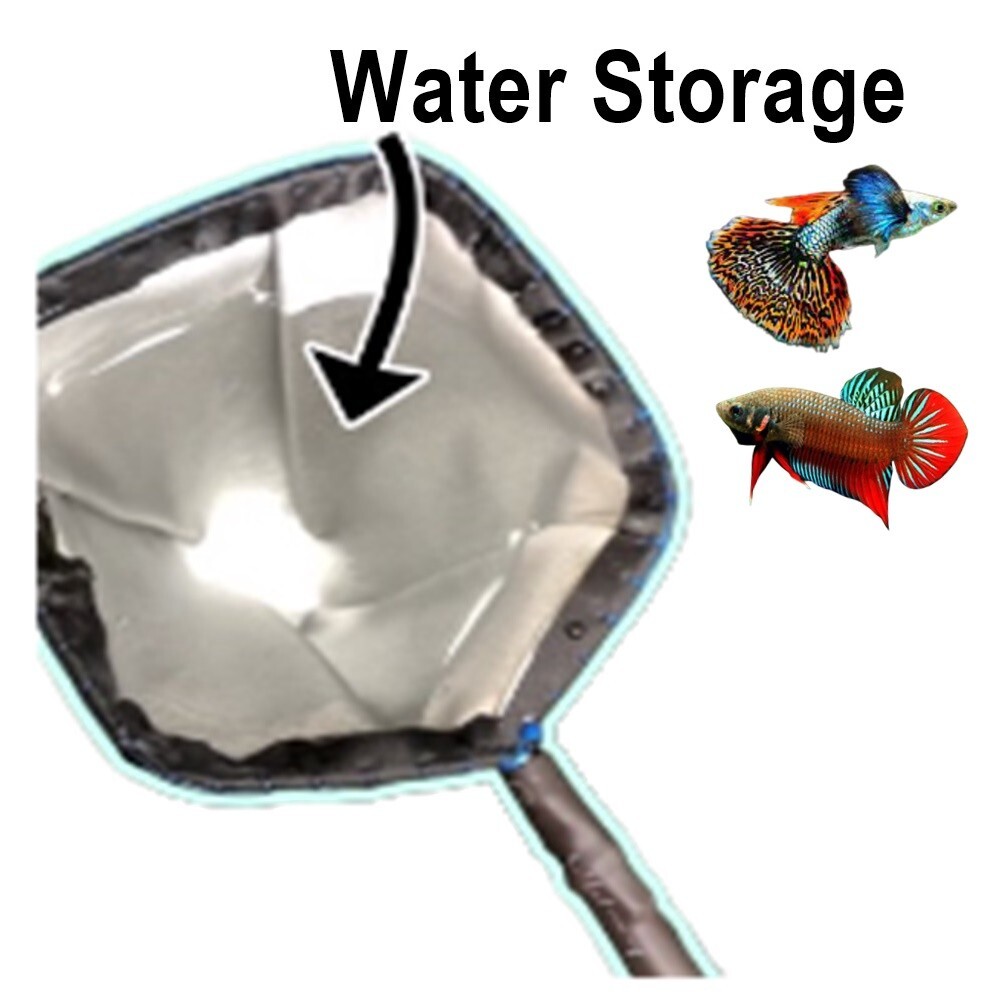 Fish Net Scoop Fabric Water Holding Betta Guppy Shrimp Aquarium