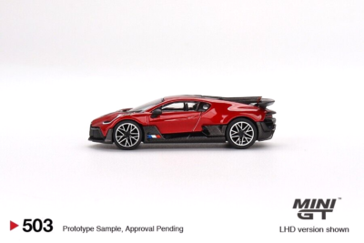 Mini GT Bugatti Divo Carbon Red Metallic Italy Diecast Car Model 1