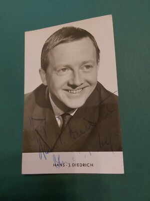 Hans J. Diedrich, television, cinema, autograph card 