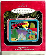 1998 HALLMARK KEEPSAKE ORNAMENT SUPERMAN LUNCHBOX COMMEMORATIVE EDITION ORNAMENT