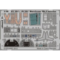 MW22 Eduard FE594 Hurricane Mk.I Interior S.A. 1/48 Zoom Set For
