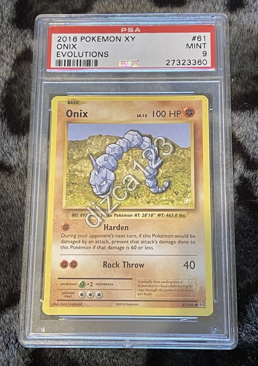 2016 Pokemon Card **Onix Lv.12** Evolutions XY Set No. 61/108 - Common