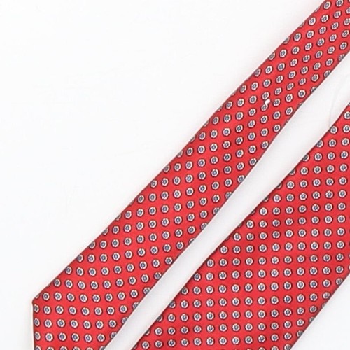 Cameo Studio Mens Red Polka Dot Silk Pointed Tie One Size - Picture 11 of 12