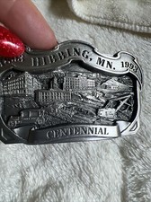 1893 Fertile Minnesota 1993 Centennial Belt Buckle Silver Color