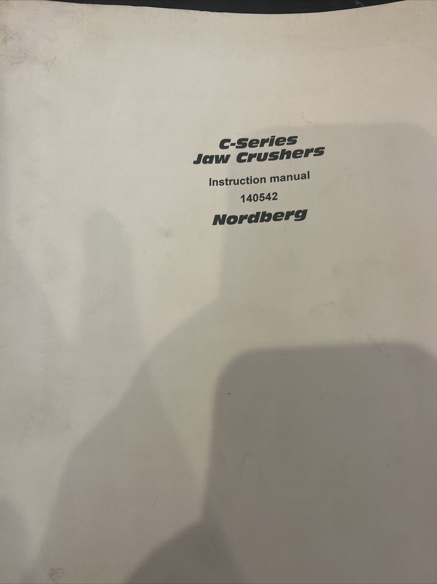 METSO Nordberg C-Series Jaw Crusher Instruction Manual