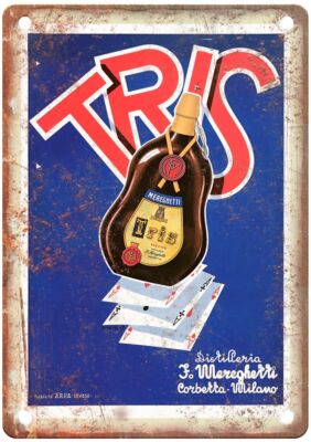 CASANDRO Tris, 1947 Vintage Liquor Poster Retro Look Sign E710