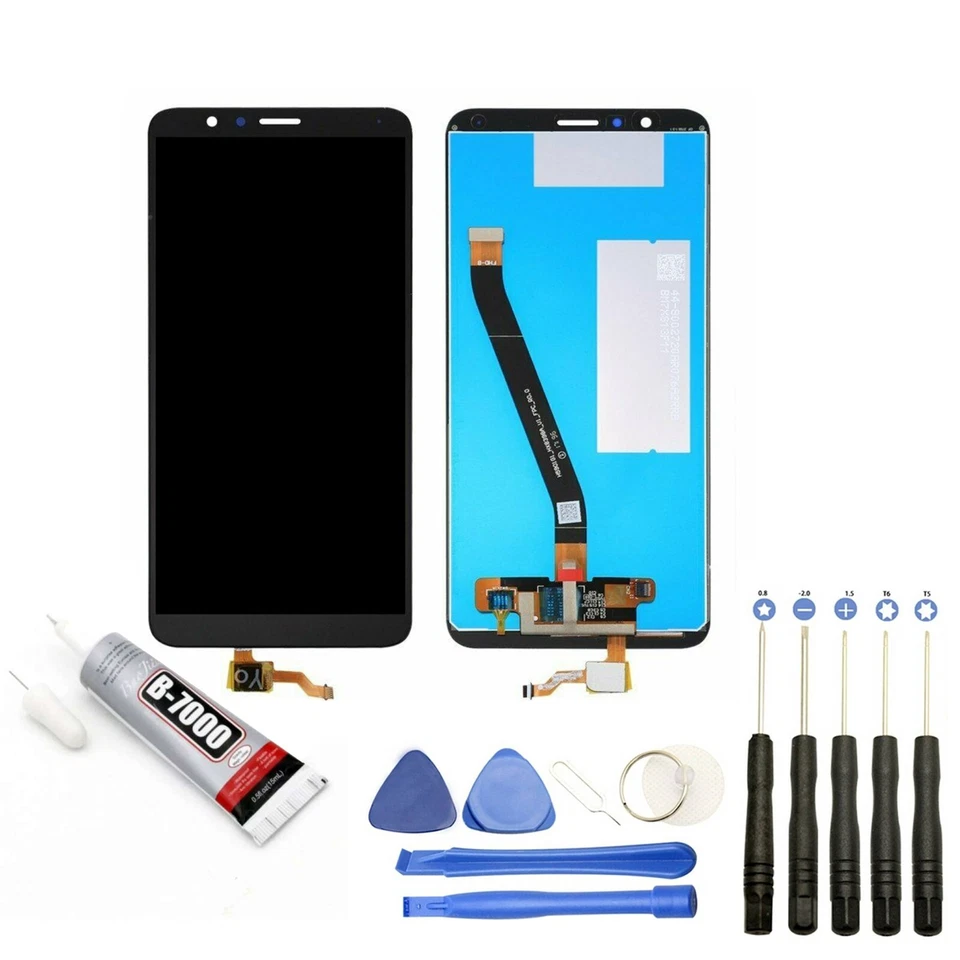 VISIODIRECT VITRE TACTILE+ ECRAN LCD POUR HUAWEI HONOR 7X 5.93" NOIR +OUTILS+COLLE