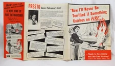 Merlite Presto Fire Extinguisher WWII Era Sales Pamphlet