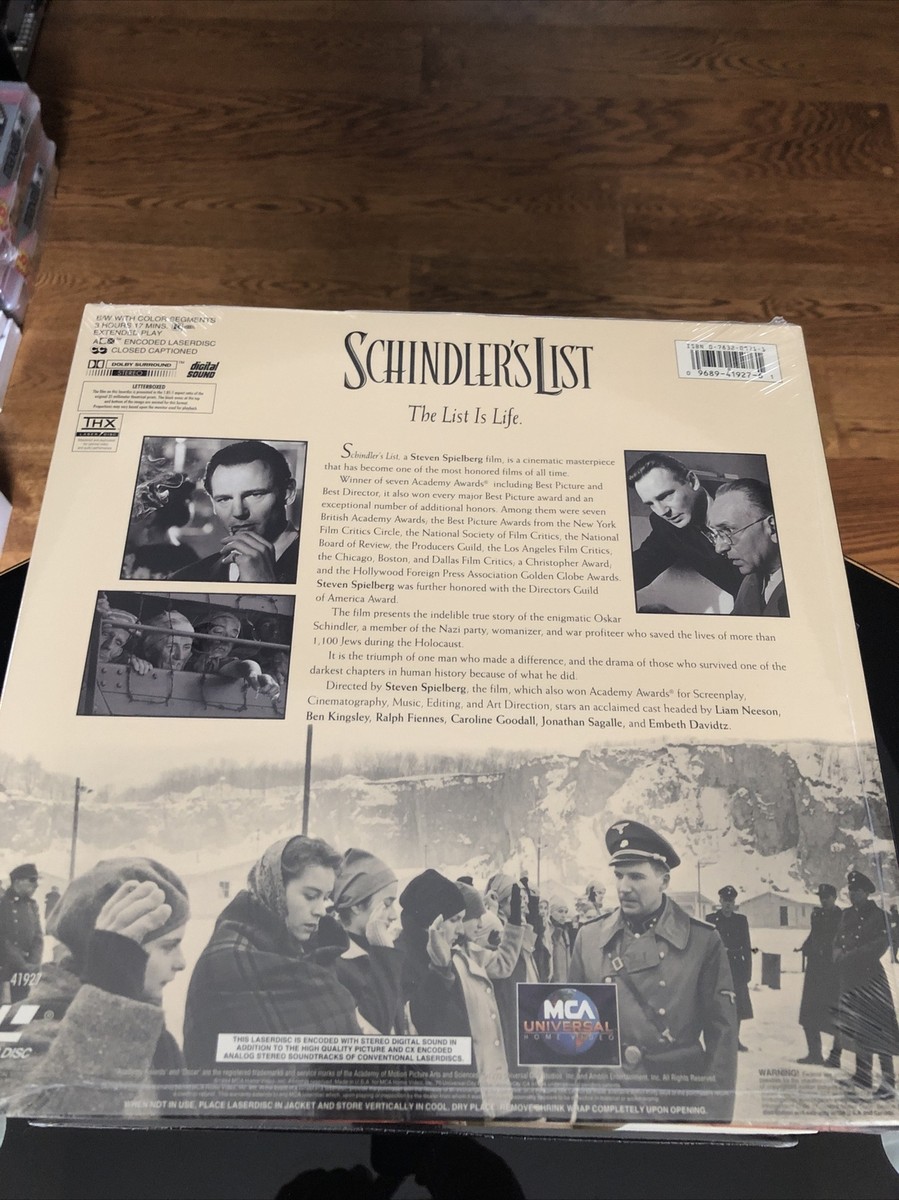 Sealed New Schindler's List Digital THX MCA Pictures Laser Disc | eBay