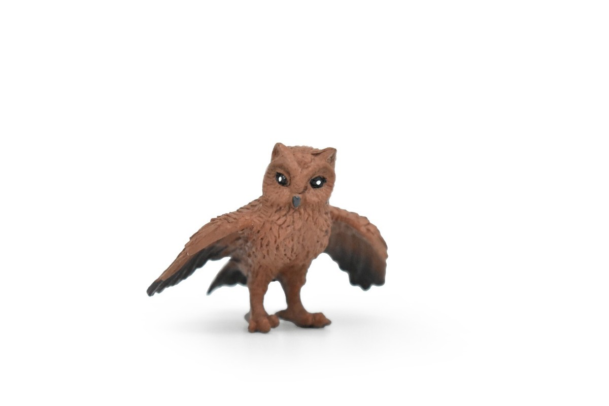 Great Horned Owl, Toy Plastic Reproduction Hand Painted Model 2