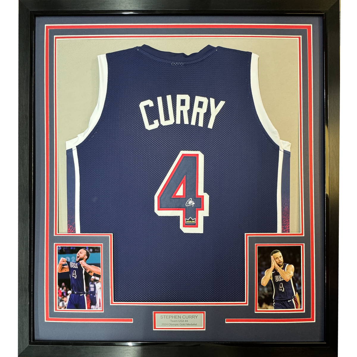 Framed Facsimile Autographed Stephen Steph Curry 35x39 Reprint