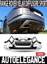 Diffusor Hinten Für Range Rover Velar IN ABS mit Klemmen Inox Verchromt