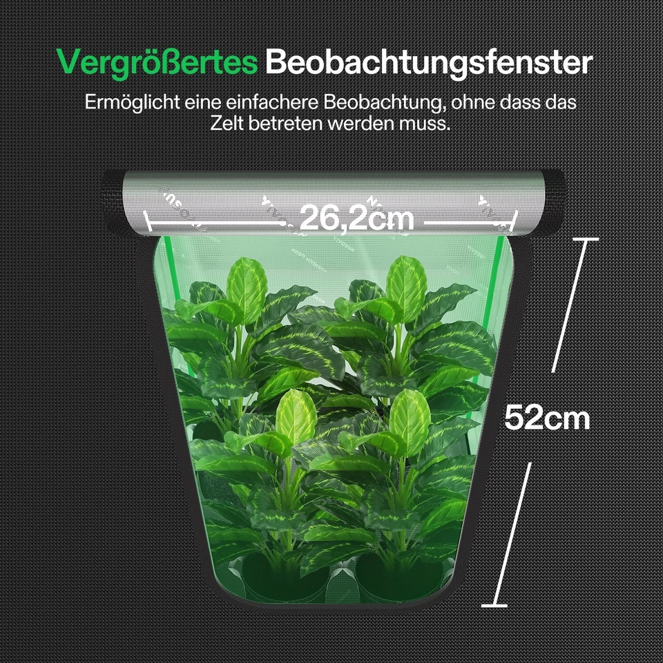 VIVOSUN P224 PRO Growzelt 2000D Pflanzenzelt 60x60x120cm,100% Reflektierend - Bild 3 von 4