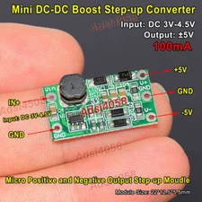 Mini DC-DC Boost Step Up Converter Dual Output 3V-4.5V to ±5V Voltage Regulator