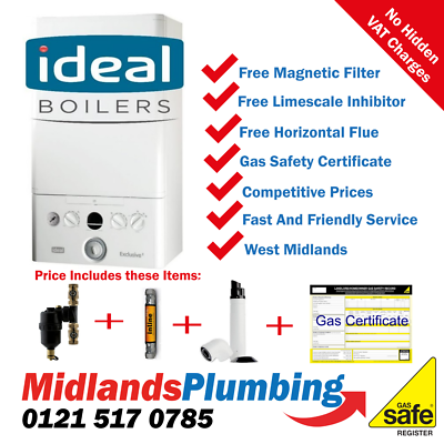 Ideal Exclusive 24kW Combi Boiler Supplied Fitted UK