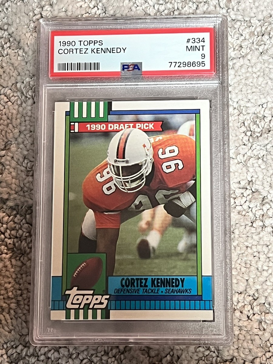 PSA 9 MINT FOOTBALL CARD 1990 TOPPS CORTEZ KENNEDY HOF ROOKIE