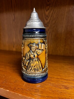 Original West Germany Gerzit Gerz Mini Beer Stein w/Lid 7