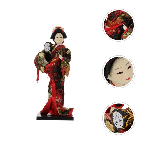 Kimono-Puppe Kind Handwerkliche Dekoration Handgemachte Geisha-Puppe - Bild 8 von 12