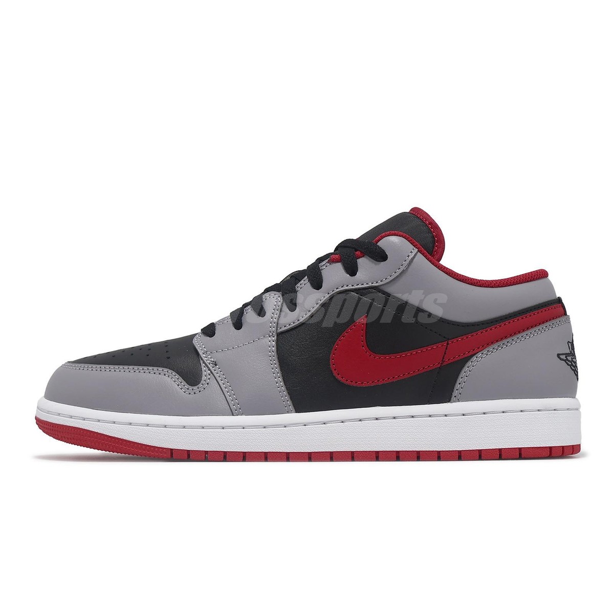 Nike Air Jordan 1 Low AJ1 Black Light Smoke Grey Gym Red Men