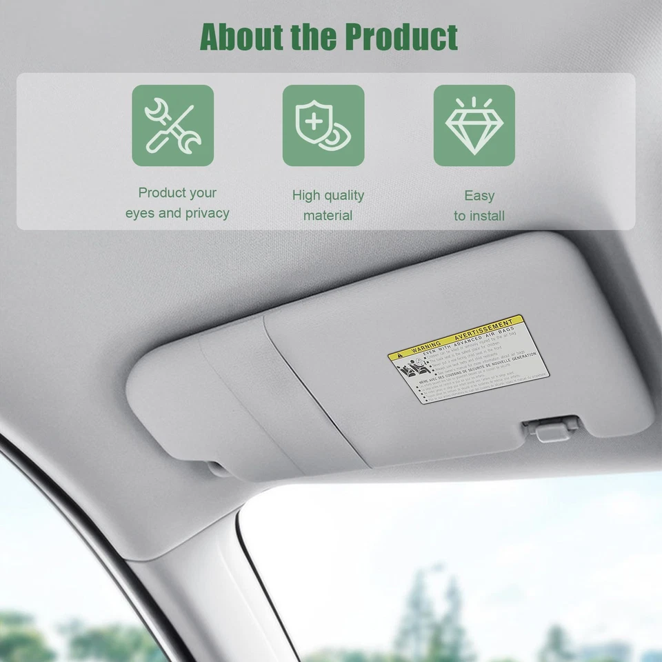 Parasol bronceado lado conductor y pasajero para Hyundai Elantra 1,8 L 2,0 L 2011-2014 Foto 4 de 4