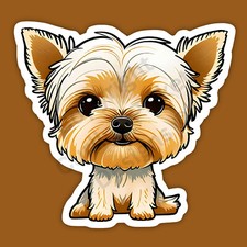 Yorkie Yorkshire Terrier Cute Dog Breed Adorable 3" Vinyl Sticker