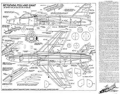 Skyleada Folland Gnat Freiflugplan Set