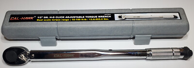 1/2 inch Drive Click Torque Wrench 10 to 150 Ft. lbs. & 13.6 to 203.5 NM CalHawk