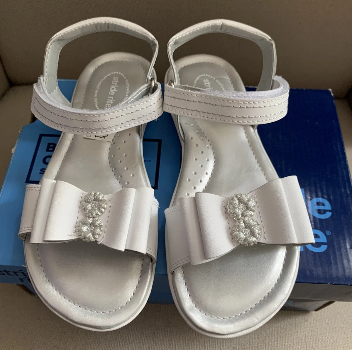 Stride rite white sandals clearance