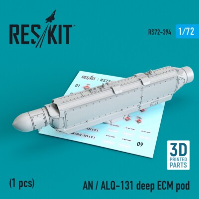 1/72 Reskit RS72-0394 AN / ALQ-131 deep ECM pod (3D Printing) (A-7, A-10, F-4, F