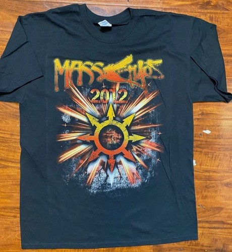 GODSMACK Mass Chaos 2012 Tour w/STAIND Black Tee U.S Dates-NWOT