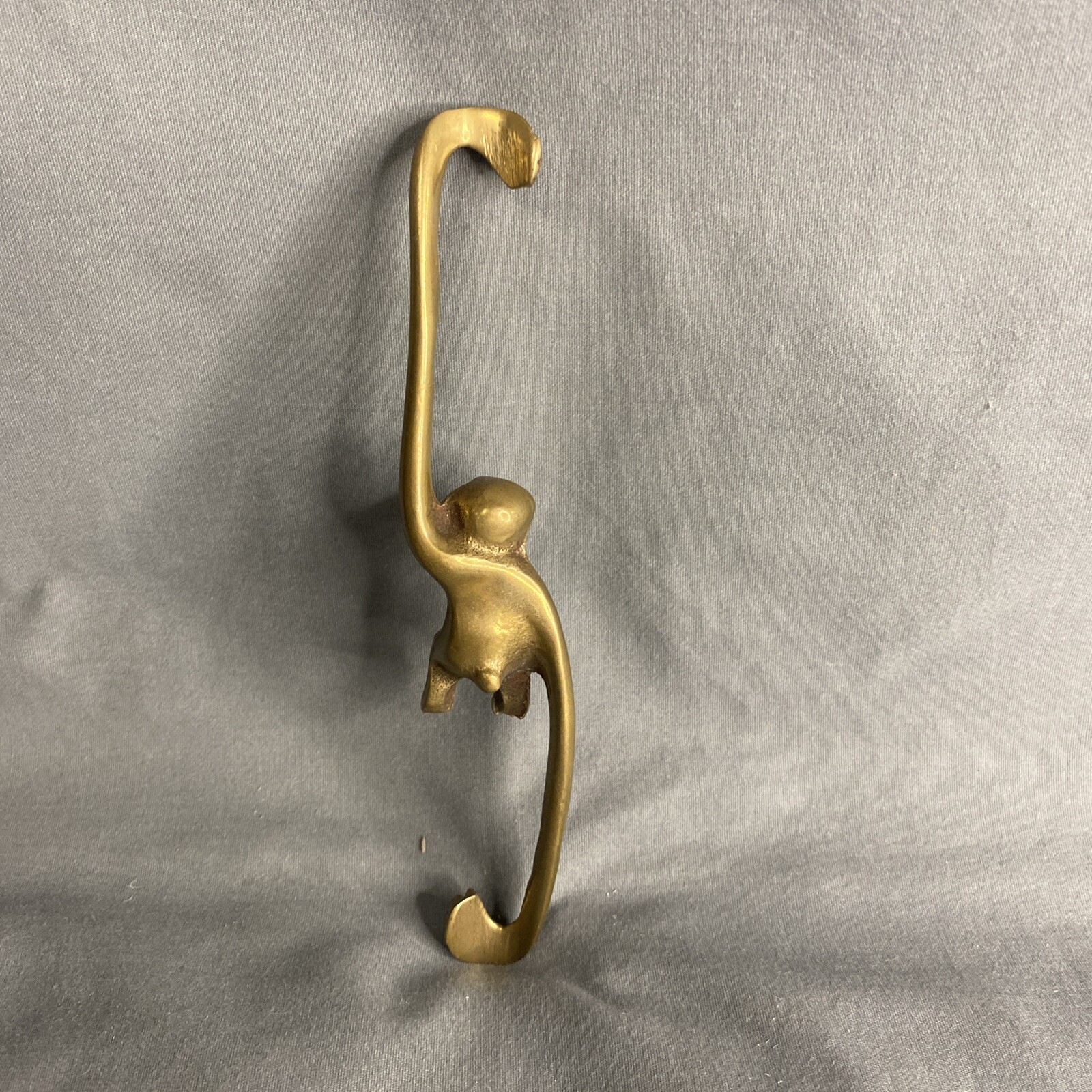 Vintage Brass Monkey Hook Hanging Monkey 6” Decor Chimpanzee eBay