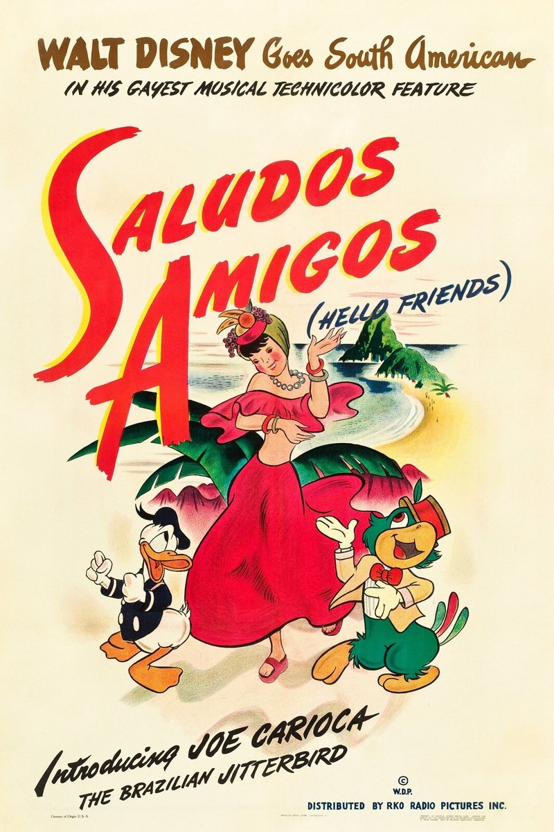 1942 Walt Disneys Saludos Amigos Movie Poster 11X17 Goofy Donald