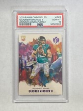 Gardner Minshew II rookie 2019 Chonicles Gridiron Kings Purple #GK3 #/49 PSA 10