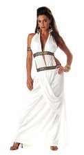 California Costumes Women's Adult Large Spartan Queen Greek Roman White/Gold