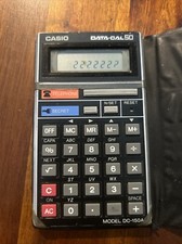 Vintage Casio Data-Cal 50 Model DC-150A Vintage Pocket Calculator Works 