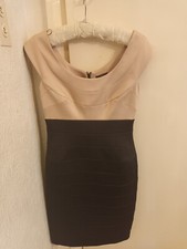 Debenhams Linea Party Evening Black & Beige Knee Length Dress in Size 12 - NWOT