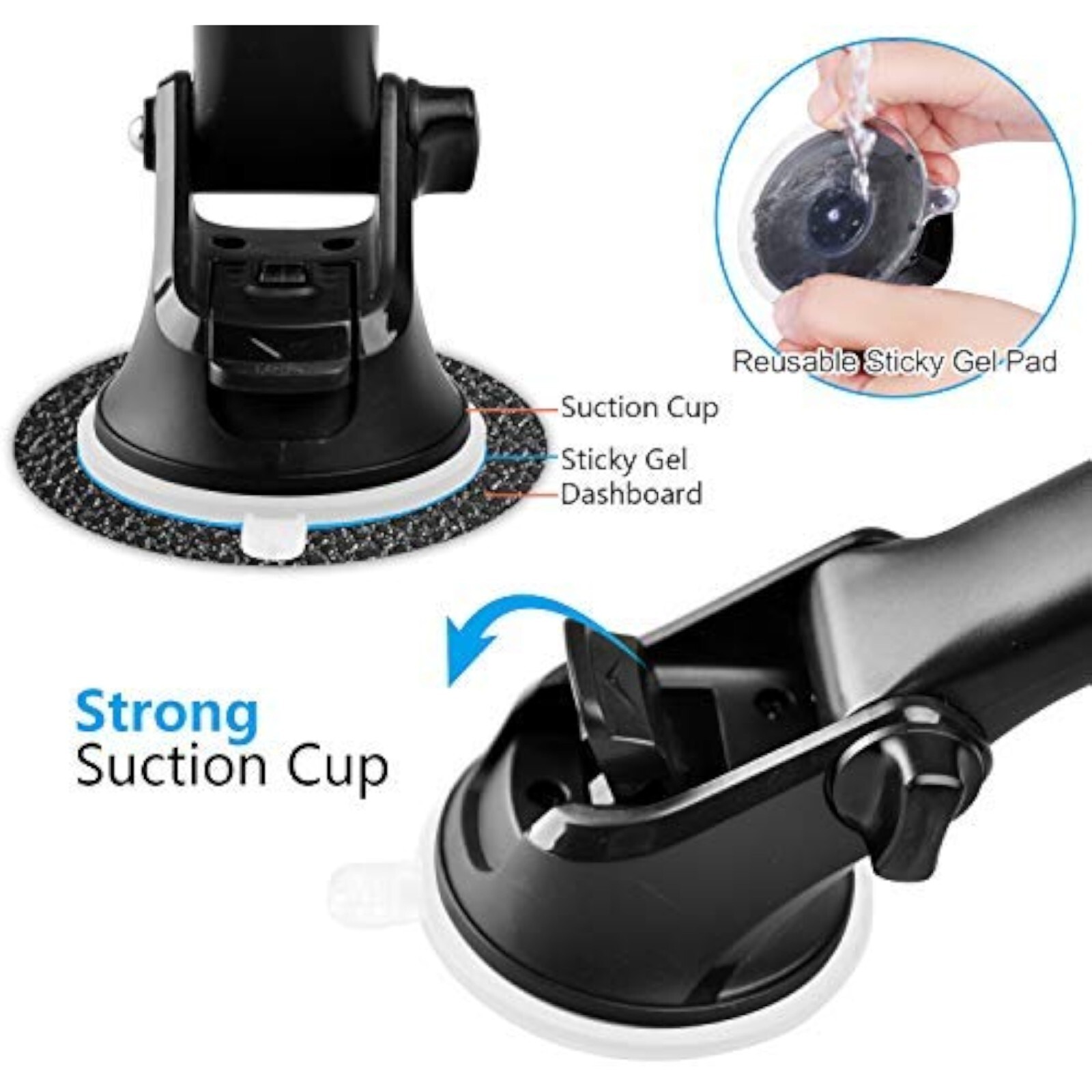 GPS Suction Cup Mount for Garmin [Quick Ball Plunger Extension Arm